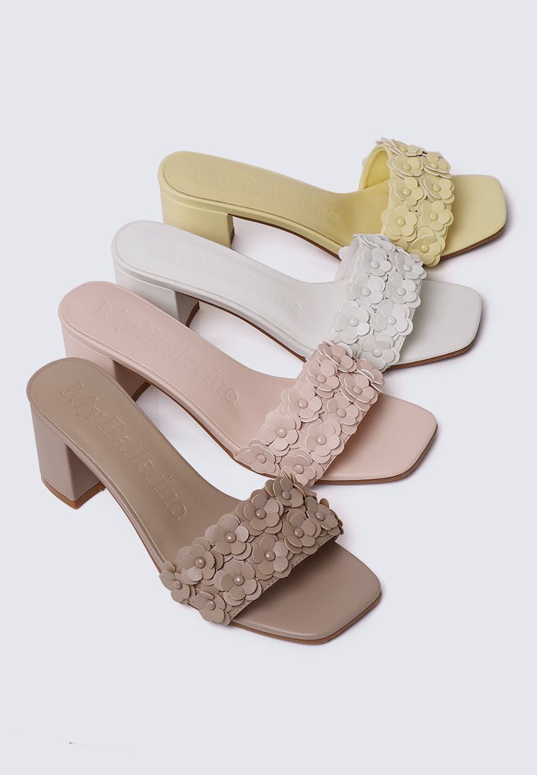 Cyrene Comfy Heels In Nude PinkHeels - myballerine