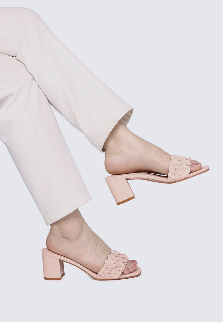 Cyrene Comfy Heels In Nude PinkHeels - myballerine