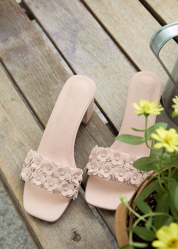 Cyrene Comfy Heels In NudeHeels - myballerine