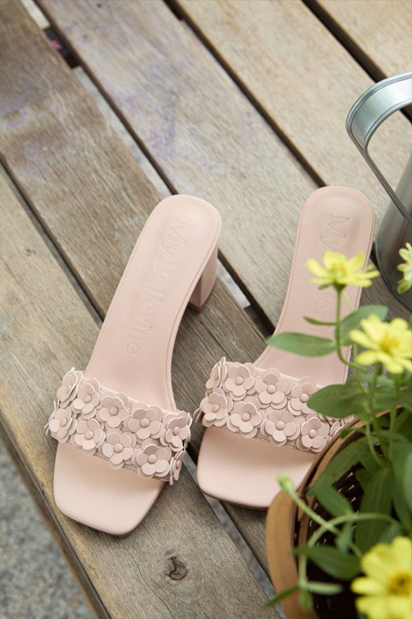 Cyrene Comfy Heels In NudeHeels - myballerine