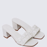 Cyrene Comfy Heels In Off WhiteHeels - myballerine