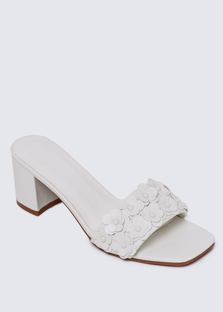 Cyrene Comfy Heels In Off WhiteHeels - myballerine