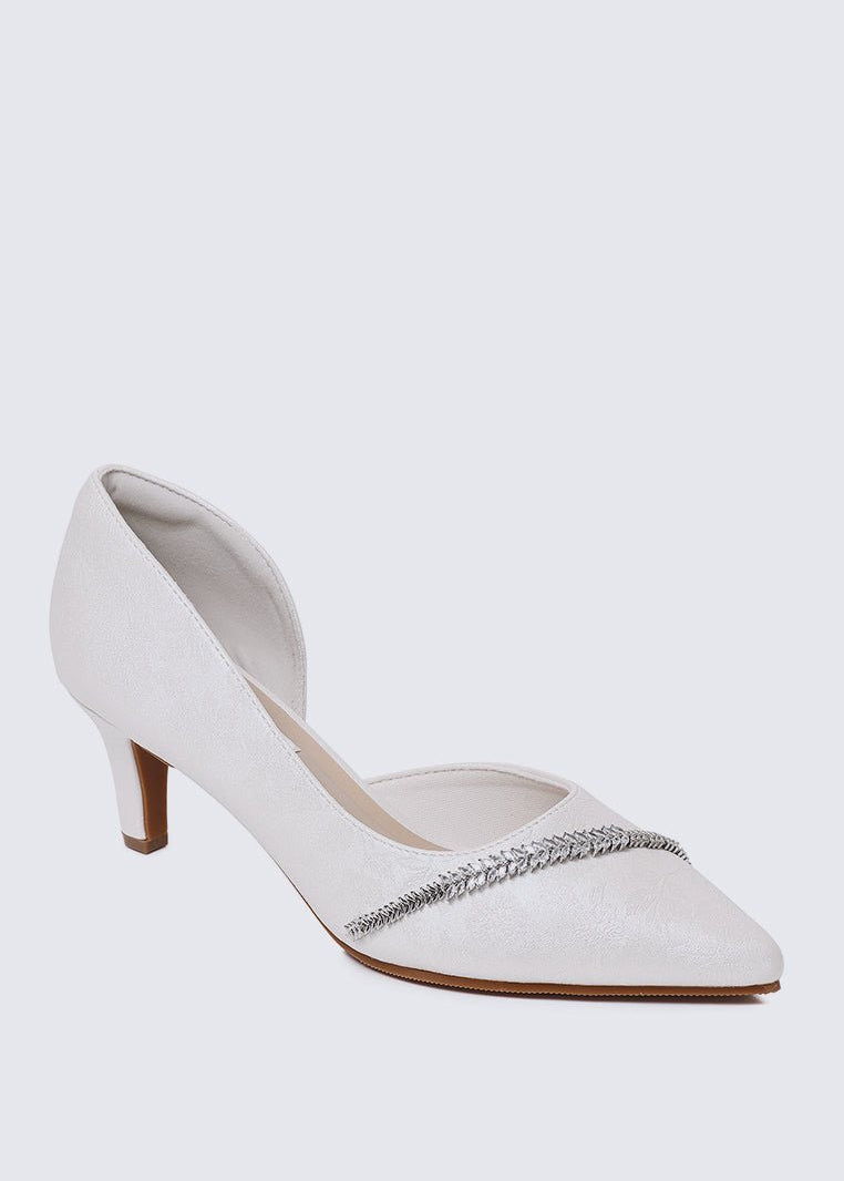 Dahlina Comfy Heels In IvoryHeels - myballerine