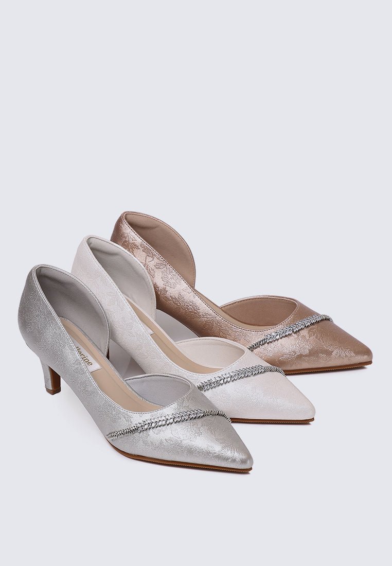 Dahlina Comfy Heels In IvoryHeels - myballerine