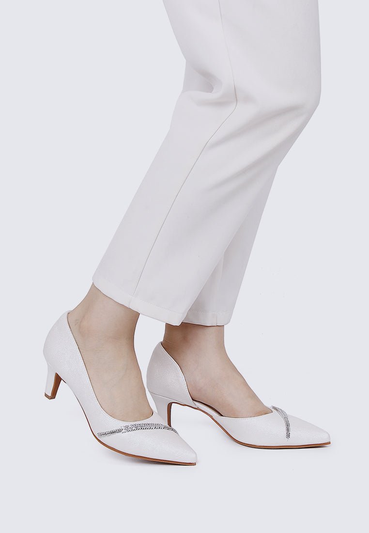 Dahlina Comfy Heels In IvoryHeels - myballerine