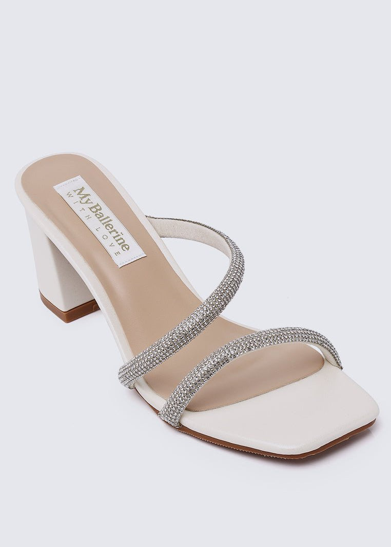 Delphine Comfy Heels In PearlShoes - myballerine