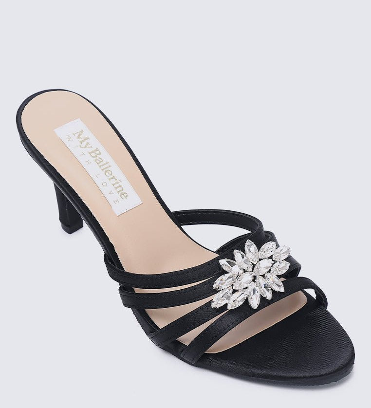 Denese Comfy Heels In Black - myballerine