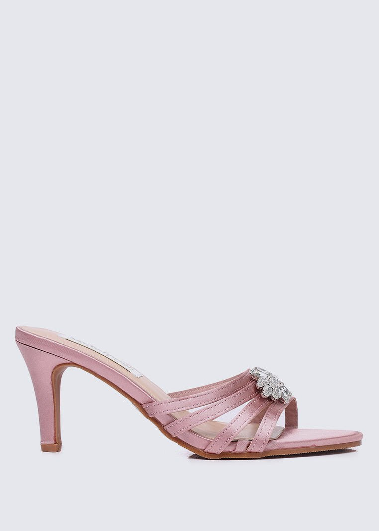 Denese Comfy Heels In Nude Pink - myballerine