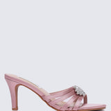Denese Comfy Heels In Nude Pink - myballerine