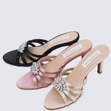 Denese Comfy Heels In Nude Pink - myballerine