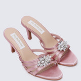 Denese Comfy Heels In Nude Pink - myballerine