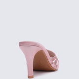 Denese Comfy Heels In Nude Pink - myballerine