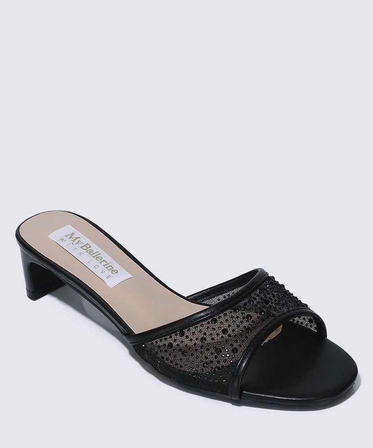Devika Comfy Heels In BlackShoes - myballerine