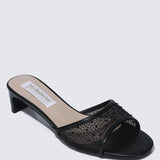 Devika Comfy Heels In BlackShoes - myballerine