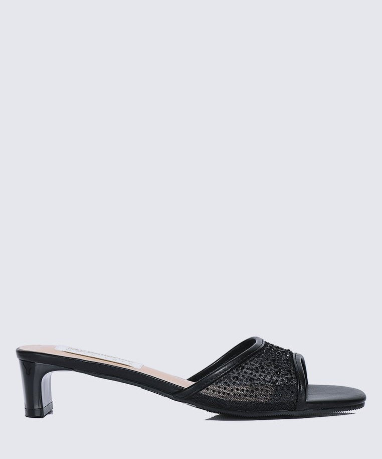 Devika Comfy Heels In BlackShoes - myballerine