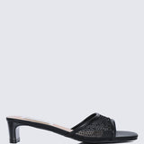 Devika Comfy Heels In BlackShoes - myballerine