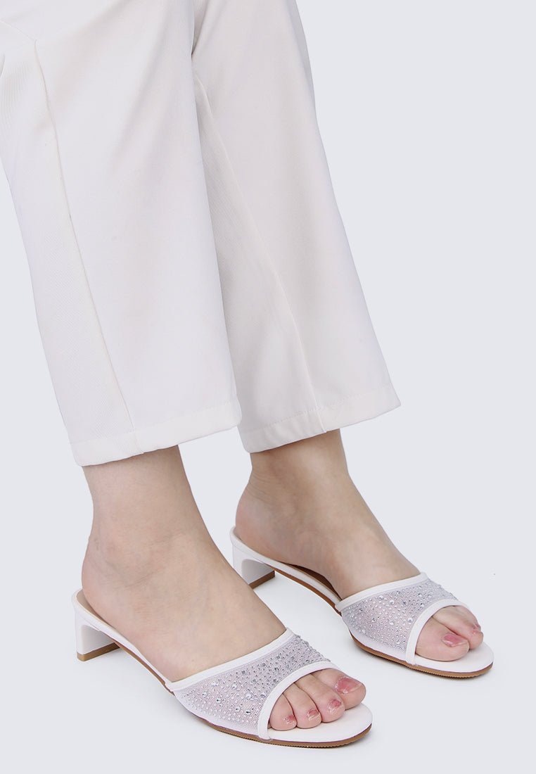 Devika Comfy Heels In IvoryHeels - myballerine