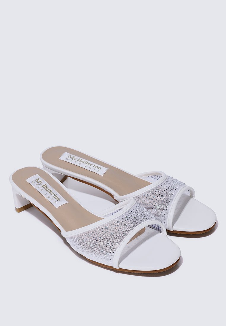Devika Comfy Heels In IvoryHeels - myballerine