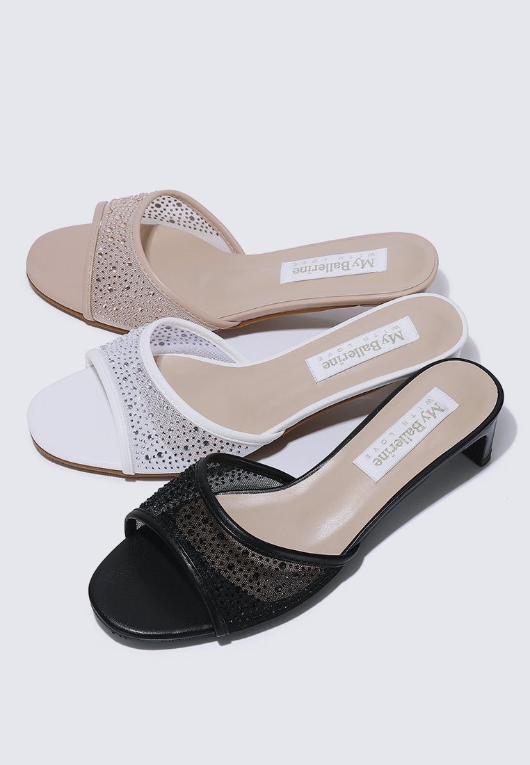 Devika Comfy Heels In IvoryShoes - myballerine