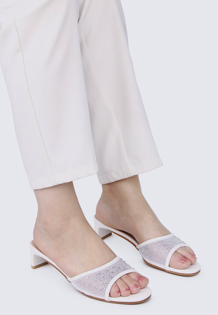 Devika Comfy Heels In IvoryShoes - myballerine