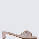 Devika Comfy Heels In NudeHeels - myballerine