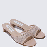 Devika Comfy Heels In NudeHeels - myballerine