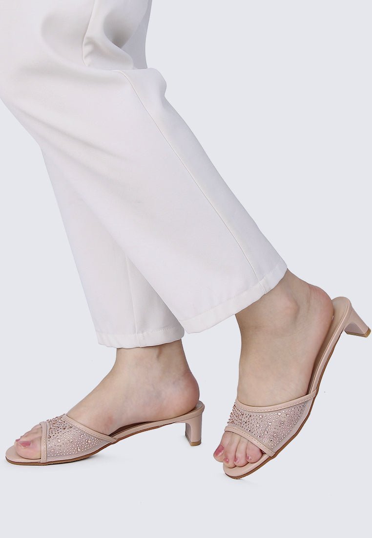 Devika Comfy Heels In NudeHeels - myballerine