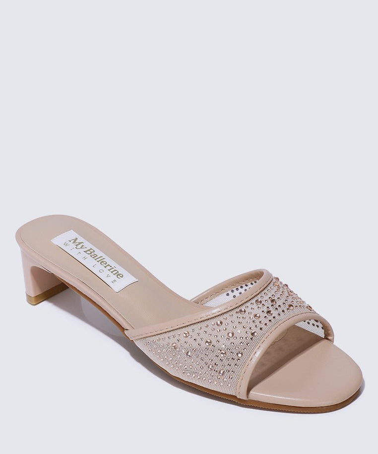 Devika Comfy Heels In NudeShoes - myballerine