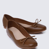 Dorra Comfy Ballerina In BrownShoes - myballerine