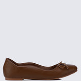 Dorra Comfy Ballerina In BrownShoes - myballerine