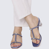Dreams Come True Comfy Heels In Navy - myballerine