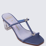 Dreams Come True Comfy Heels In Navy - myballerine