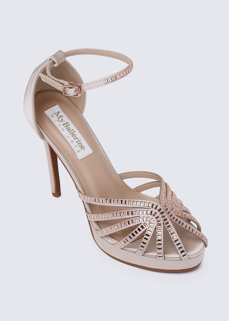 Dulce Comfy Heels In AlmondShoes - myballerine