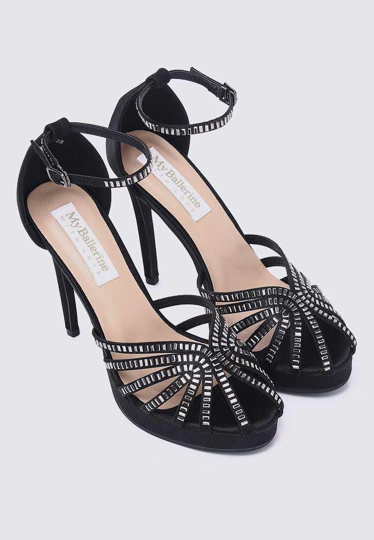 Dulce Comfy Heels In BlackShoes - myballerine