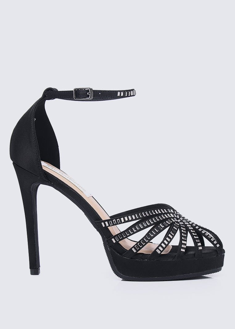 Dulce Comfy Heels In BlackShoes - myballerine