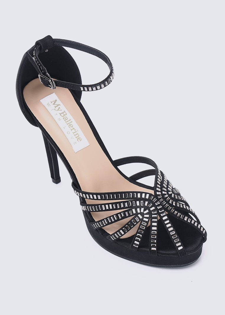 Dulce Comfy Heels In BlackShoes - myballerine