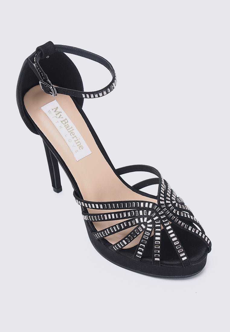 Dulce Comfy Heels In BlackShoes - myballerine