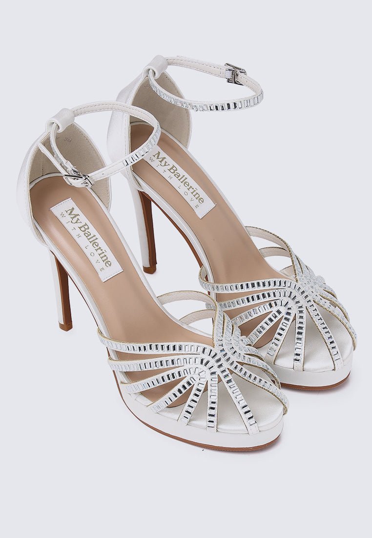 Dulce Comfy Heels In IvoryShoes - myballerine