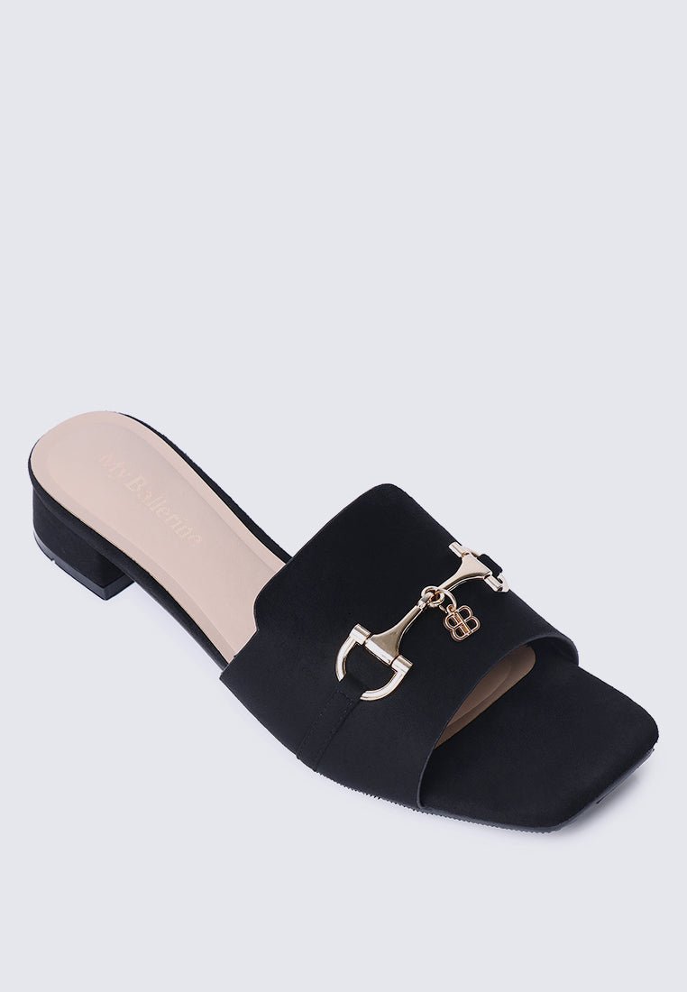 Ebony Comfy Sandals In BlackSandals - myballerine