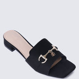 Ebony Comfy Sandals In BlackSandals - myballerine