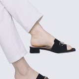 Ebony Comfy Sandals In BlackSandals - myballerine