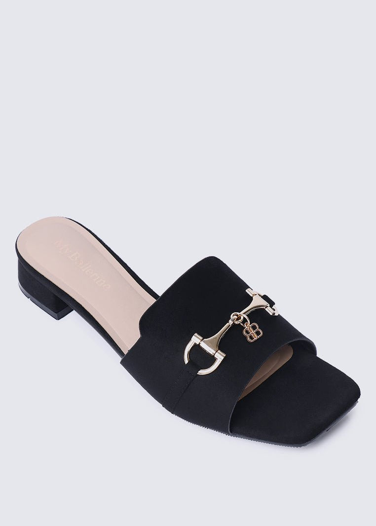 Ebony Comfy Sandals In BlackShoes - myballerine