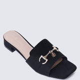 Ebony Comfy Sandals In BlackShoes - myballerine
