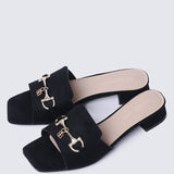 Ebony Comfy Sandals In BlackShoes - myballerine