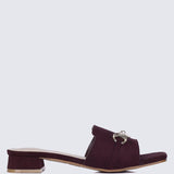 Ebony Comfy Sandals In MaroonSandals - myballerine