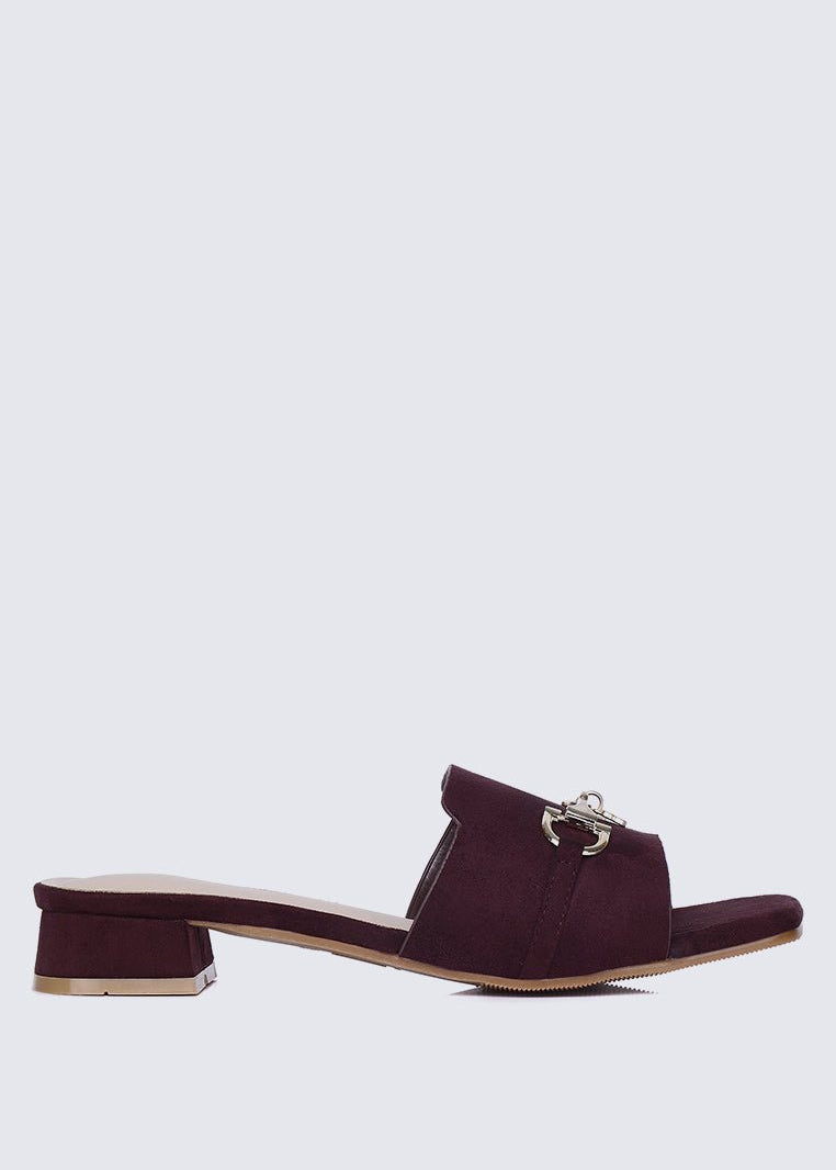 Ebony Comfy Sandals In MaroonShoes - myballerine