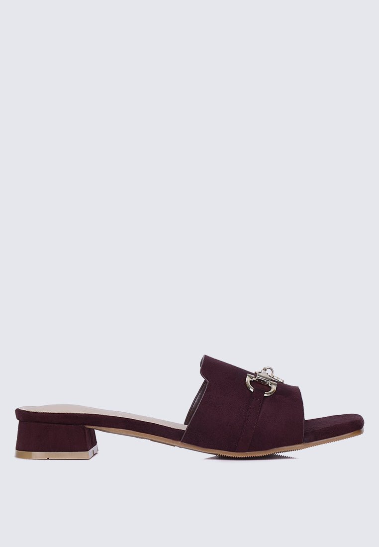 Ebony Comfy Sandals In MaroonShoes - myballerine