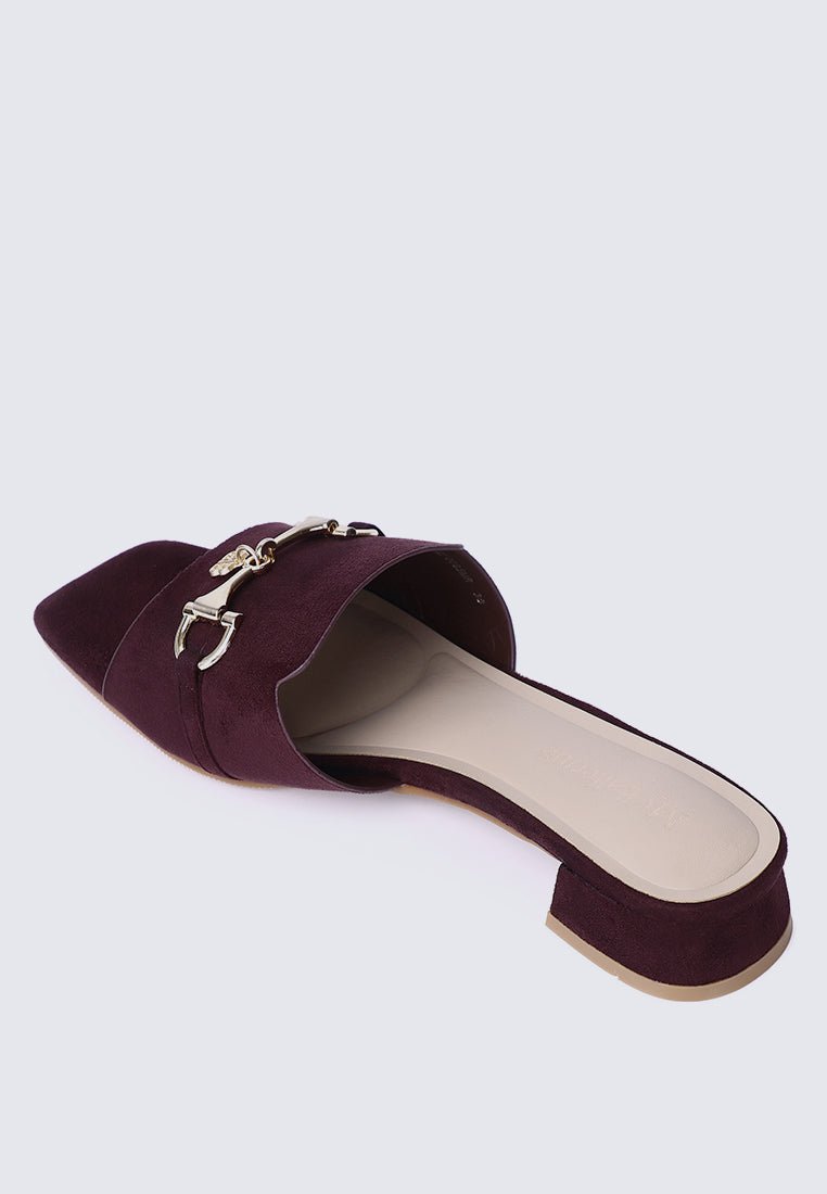 Ebony Comfy Sandals In MaroonShoes - myballerine