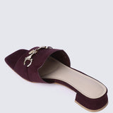Ebony Comfy Sandals In MaroonShoes - myballerine