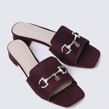 Ebony Comfy Sandals In MaroonShoes - myballerine